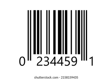 Linear barcode sample. Linear vector bar code template. Vector illustration