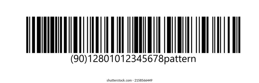 Linear barcode sample. Linear vector bar code template. Vector illustration