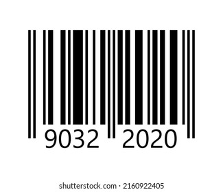 Linear barcode sample. Linear vector bar code template. Vector illustration