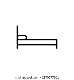 Linear bed icon design isolated on white background