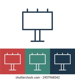 Linear Billboard Vector Icon