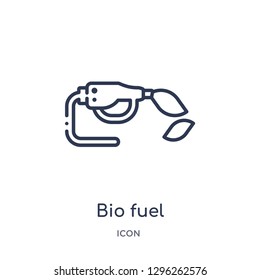 Linear bio fuel icon from Ecology outline collection. Thin line bio fuel icon vector isolated on white background. bio fuel trendy illustration