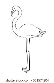Linear black flamingo