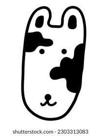 linear black and white cat portrait in vector.doodle style object for design. avatar for social networks.isolated stylized cat.Collection of portraits of cats