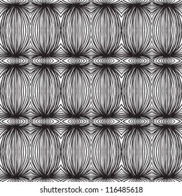 linear black and white geometric vector pattern, doodles hand drawn seamless background