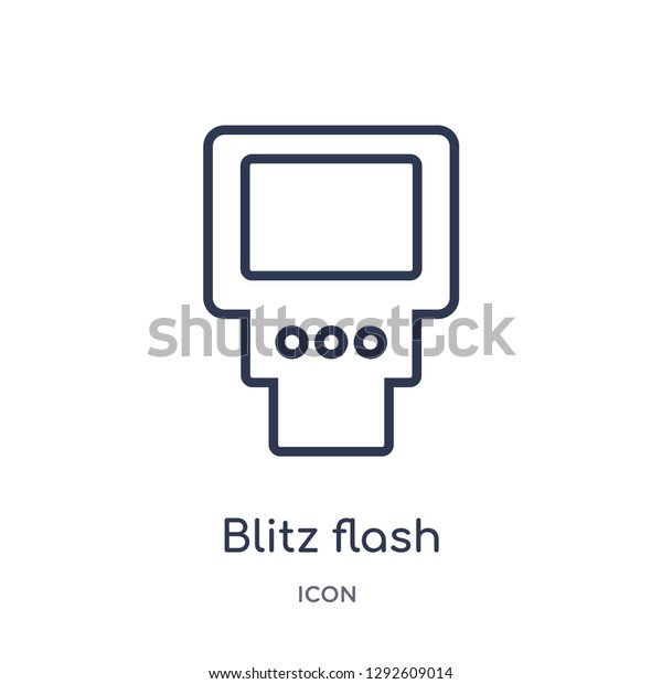 Linear Blitz Flash Icon Electronic Stuff Stock Vector Royalty Free