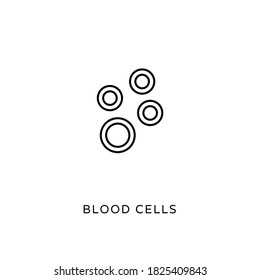Icono de CÉLULAS Lineales de SANGRE en vector. Logotipo
