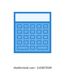 Linear blue color calculator icon vector