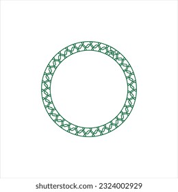 Linear border abstract circle knot Band celtic scotland vector 