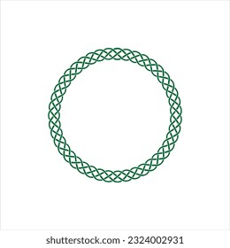 Linear border abstract circle knot Band celtic scotland vector 