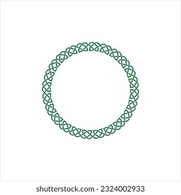 Linear border abstract circle knot Band celtic scotland vector 