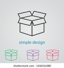 A linear box icon  in modern style. High quality black outline image for  your web - site design and mobile apps. Boxing vector illustration on a white background.