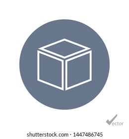 A linear box icon in modern style. Boxing vector illustration. The sign of a box. The symbol of a box.