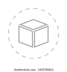 A linear box icon in modern style. Boxing vector illustration. The sign of a box. The symbol of a box.