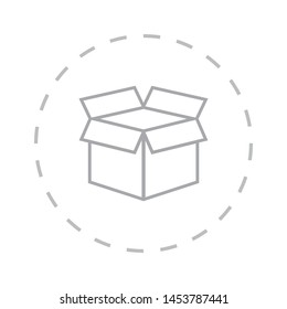 A linear box icon in modern style. High quality black outline image for your web - site design and mobile apps. Boxing vector illustration on a white background.