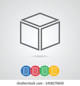 A linear box icon in modern style. Boxing vector illustration. The sign of a box. The symbol of a box.
