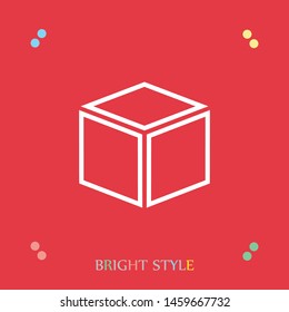 A linear box icon in modern style. Boxing vector illustration. The sign of a box. The symbol of a box.