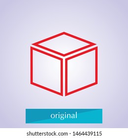 A linear box icon in modern style. Boxing vector illustration. The sign of a box. The symbol of a box.