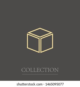 A linear box icon in modern style. Boxing vector illustration. The sign of a box. The symbol of a box.