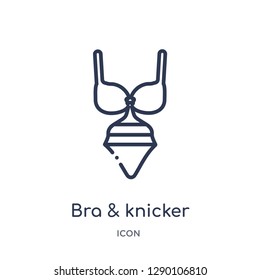 Linear bra & knicker icon from Clothes outline collection. Thin line bra & knicker vector isolated on white background. bra & knicker trendy illustration