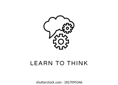 Linear Brainstorming  icon in vector. Logotype