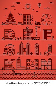 Linear Building Alphabet Design