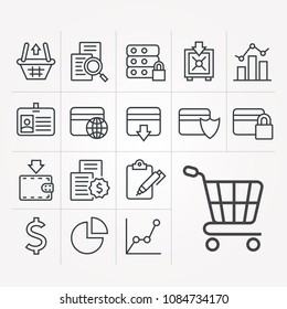 Linear business icons