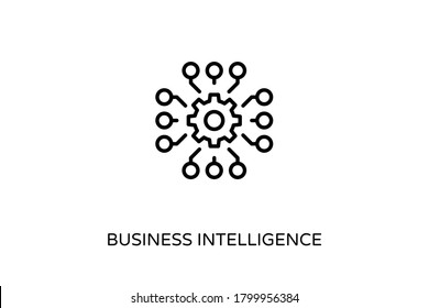 Linear Business Intelligence Icon Vector Logotype Stock Vector (Royalty ...