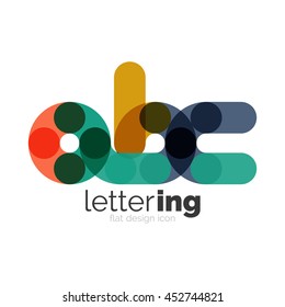 Linear business logo letter. Alphabet initial letters company name concept. Flat thin line segments connected to each other.