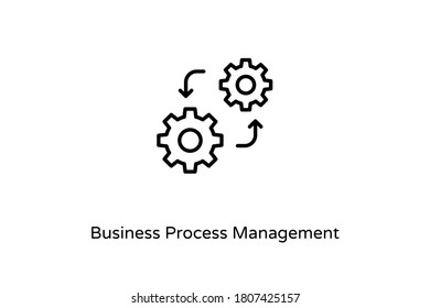 Linear Business Process Management Icon Vector Stock Vector (Royalty ...