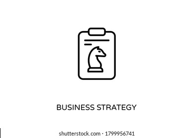 Linear business strategy icon in vector. Logotype
