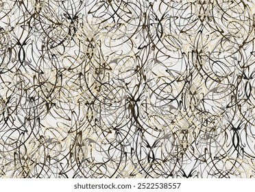 Fondo de mariposa lineal para estampados o portadas. Elegancia de fondo en tonalidad dorado-gris para tendencias de moda, conceptos de negocio, textiles, soluciones de interior, azulejos, Fondos de pantalla, productos de tela, etc.