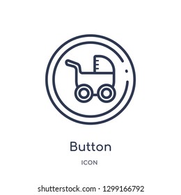 Linear button icon from Kid and baby outline collection. Thin line button icon isolated on white background. button trendy illustration