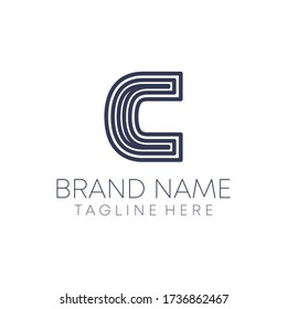 Linear c letter vector Font for Title, Header, Lettering, Logo.