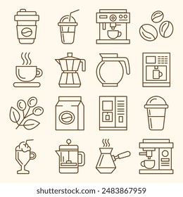 LINEAR CAFE - COFFEE ICON SET