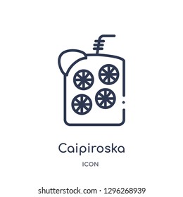 Linear caipiroska icon from Drinks outline collection. Thin line caipiroska icon vector isolated on white background. caipiroska trendy illustration