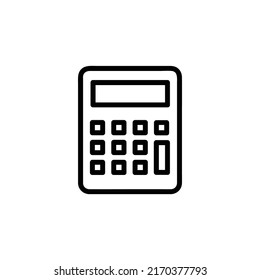 Linear calculator icon design isolated on white background