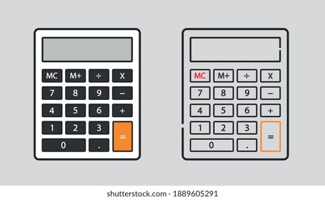 LINEAR CALCULATOR ICON FOR MATHEMATICS
