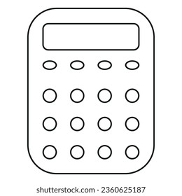 Linear calculator. School supplies. Vector illustration