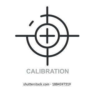 Linear calibration icon from Measurement outline collection. Thin line calibration icon isolated on white background. calibration trendy illustration