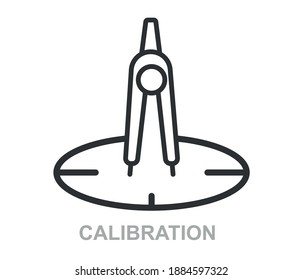 Linear calibration icon from Measurement outline collection. Thin line calibration icon isolated on white background. calibration trendy illustration