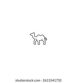 Linear Camel Logo with White Background