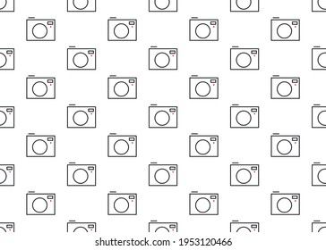 Linear camera. Seamless pattern. For the design of gift paper.
