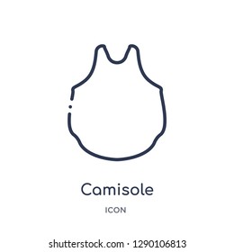 Linear camisole icon from Clothes outline collection. Thin line camisole vector isolated on white background. camisole trendy illustration