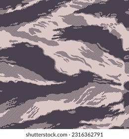 Linear camouflage vector background modern trendy pattern for textile