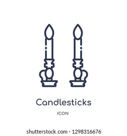 Linear candlesticks icon from Miscellaneous outline collection. Thin line candlesticks icon isolated on white background. candlesticks trendy illustration
