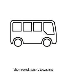 Linear car, bus icon. Car icons for use in web and mobile UI, set of basic car UI elements