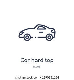 Linear car hard top icon from Car parts outline collection. Thin line car hard top vector isolated on white background. car hard top trendy illustration