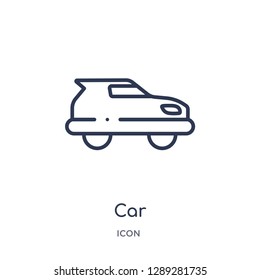 Linear Car Icon From Artifical Intelligence Outline Collection. Thin Line Car Vector Isolated On White Background. Car Trendy Illustration