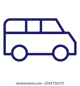 Linear car icon. Universal car icon to use in web and mobile UI, car basic UI elements. Line with editable stroke. Eps 10. Vector illustration.
